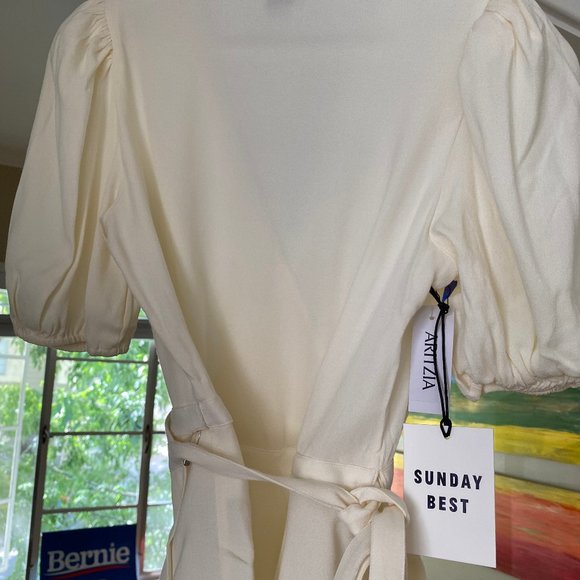 Aritzia Sunday Best Magda Blouse Wrap Shirt - Picture 2 of 5